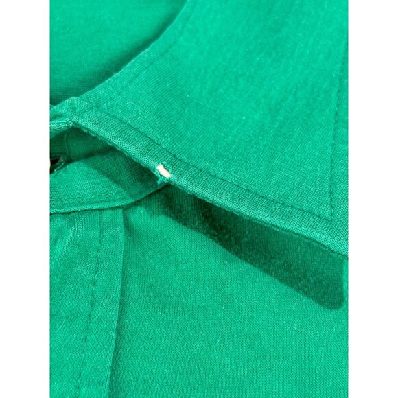 Vtg Country Cottons By Cross Creek Green Polo Shirt 100% Cotton Made In USA XL - Picture 9 of 10